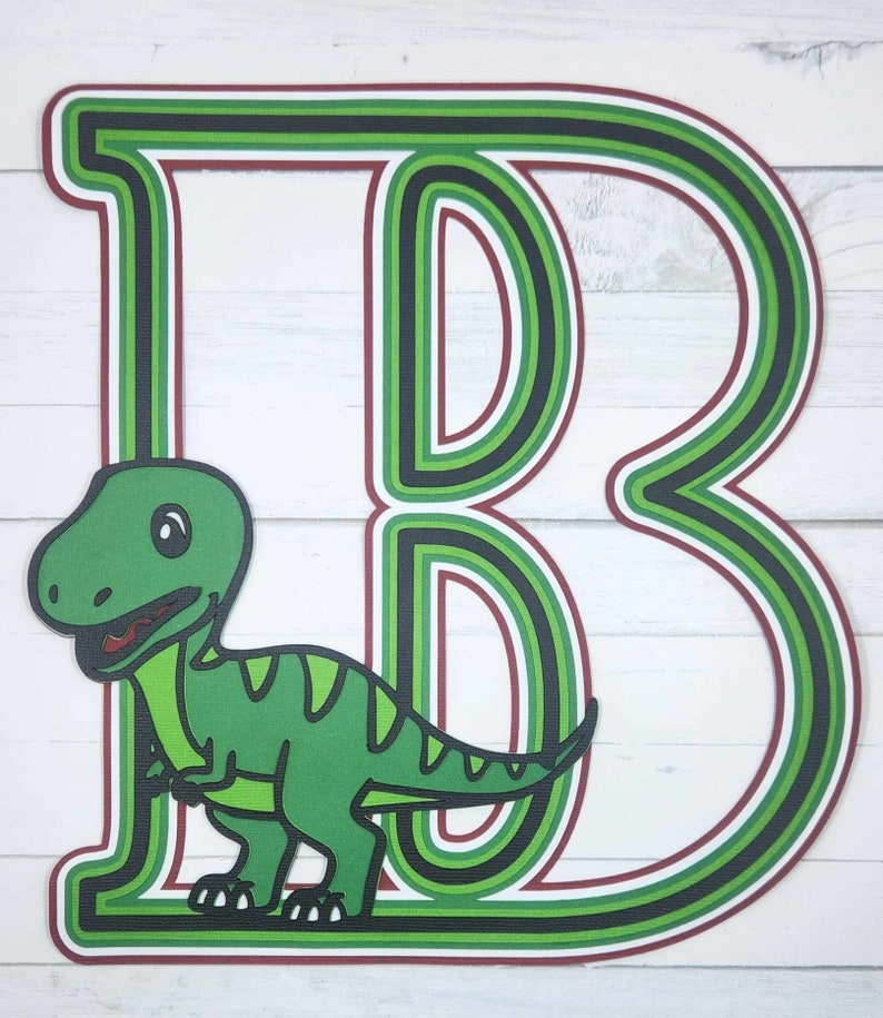 3D Layered T-rex Alphabet & Numbers SVG, DXF, PNG (digital File) - Etsy