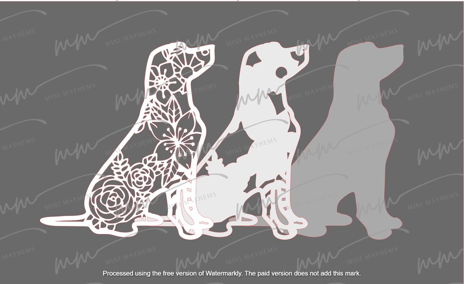 3D Layered Labrador SVG, DXF, Silhouette Studio File - Etsy