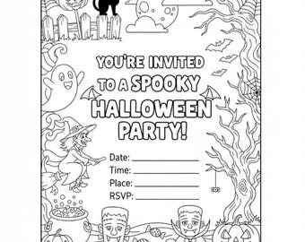 Herbst & Halloween Malseiten für Kinder (Digital Download)