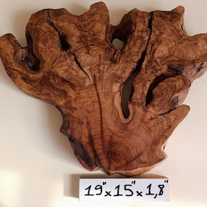19&quot; olive wood slab, olive wood for epoxy resin table, unfınished Live Edge olive wood, Olive wood slice, olive wood for diy, olive wood pie
