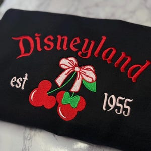 Disney Cherry Coquette Aesthetic Embroidered Sweatshirt