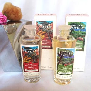 2 Miniatures Perfume BORSARI 1870 *VIAGGIO In Italia* Acqua Delle Macchia Mediterranea + Acqua delle terre Rosse *Mixed Edt *2x8ml/0.27fl.oz