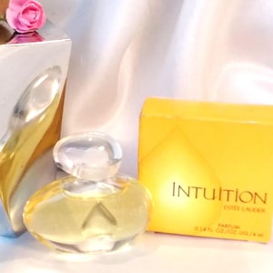 Miniature Perfume for Collectors * ESTEE LAUDER * INTUITION * Edt/F * 4 ml/0.13 fl.oz * Full * In its Box * Vintage * Collectible