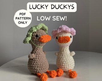 Lucky Ducky Crochet Pattern: Low Sew Amigurumi (PDF Download)
