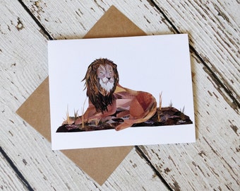Lion Card of Original Collage