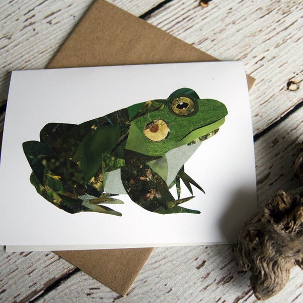 Bullfrog Card of Original Collage