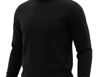Mens Cotton Blend Turtleneck Sweater SlimFit Ribbed Knit Fleece Pullover Warm Winter Owen Undershirt