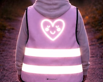 Warnweste für Kinder in pastell | Sicherheitsweste reflektierend | reflektierende Weste | personalisiertes Aufdruck