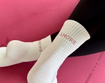 Pilatessocken mit Aufdruck | bedruckte Stoppersocken | stylische Sportsocken | Yoga | Pilates