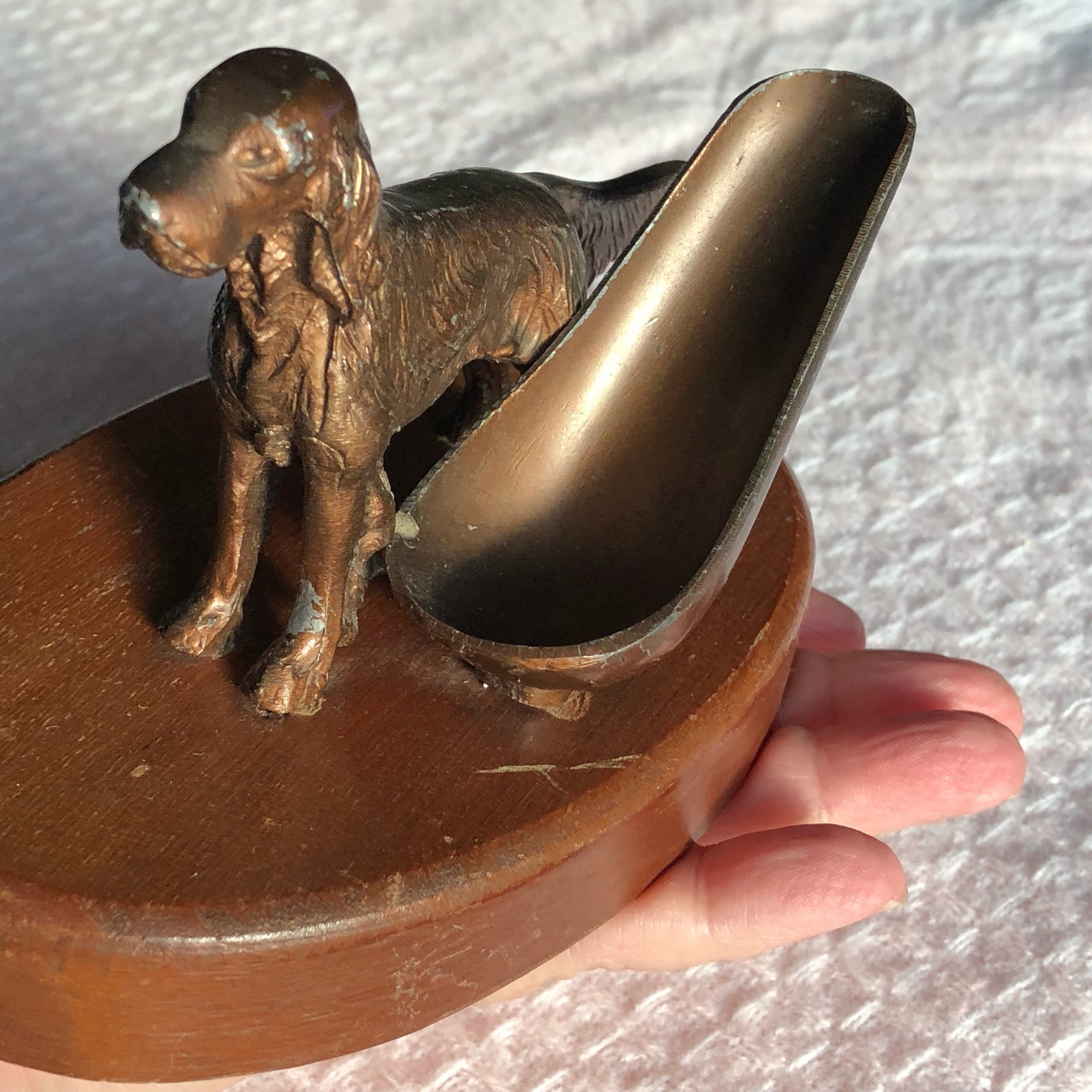 Vintage Cast Metal Dog Setter Pipe Holder with Bronze Finish Etsy