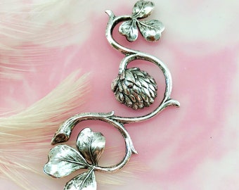 thumbnail image 2 of Raw Brass Flowers Leaf Branch Embellishment – Stampings, Pendant Findings, 1 Piece 2 of 5