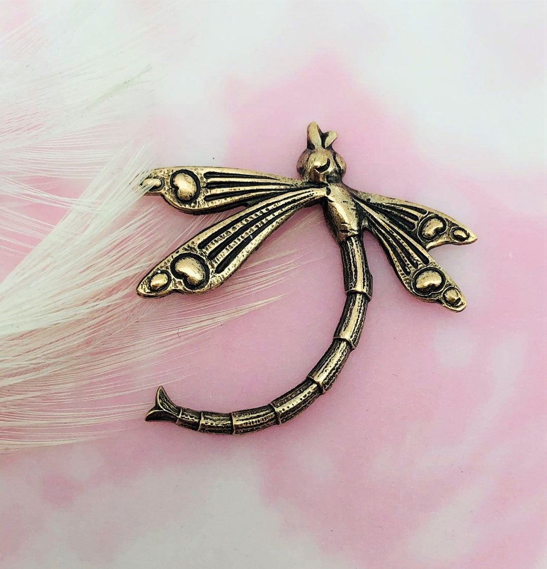 ANTIQUE BRASS Dragonfly Stamping Jewelry Ornament Findings Brass