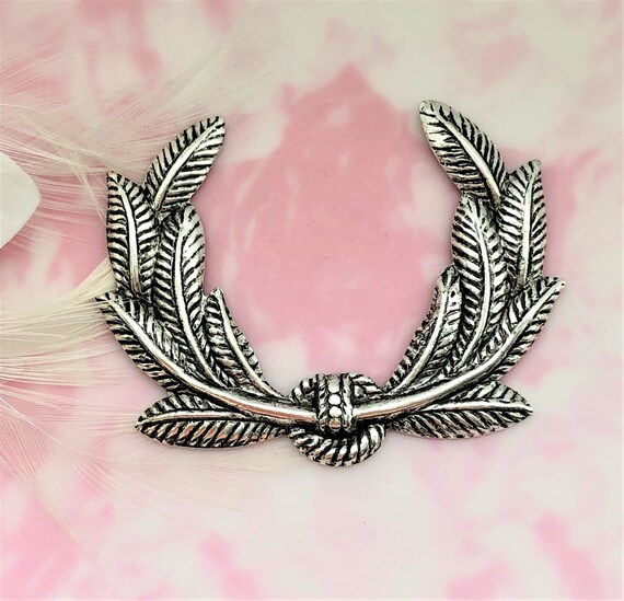 ANTIQUE SILVER Greek Laurel Leaf Wreath Stamping Jewelry Findings C 704 Etsy