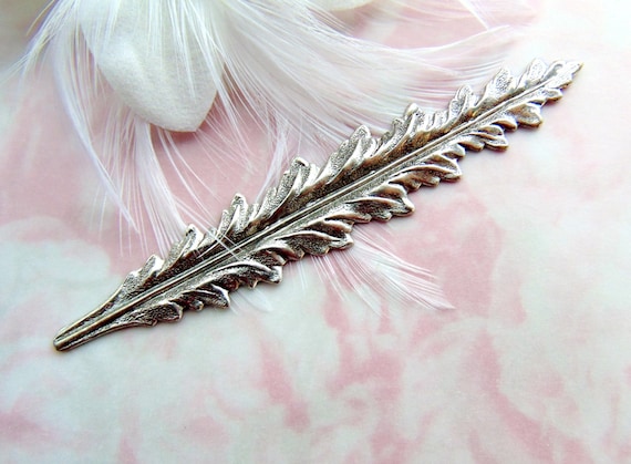 ANTIQUE SILVER Spray Leaf Stamping (1 Piece) Jewelry Findings (FB-6059)