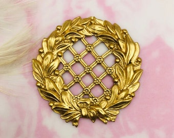 Messing griechischen Kranz Lorbeerblatt Stanzen - Schmuck Ornament Zubehör (FB-6022)