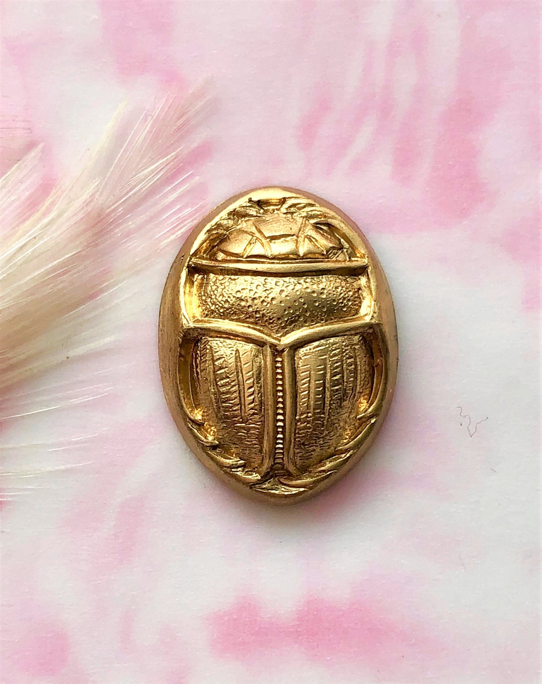 BRASS (2 Pieces) Egyptian Scarab Beetle Shell Stampings ~ Jewelry ...