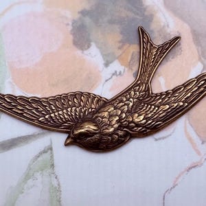 ANTIK MESSING Ochse Groß Spatz Schwalbe Stempel ~ Schmuckzubehör