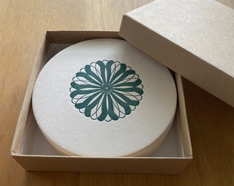 Spiro Letterpress Coasters, Set of 10