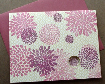 Flowerburst Letterpress Card