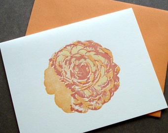 Rose Letterpress Card