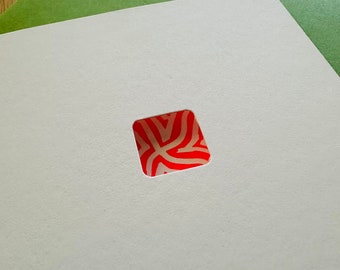 Vertigo Letterpress Card with window, white card