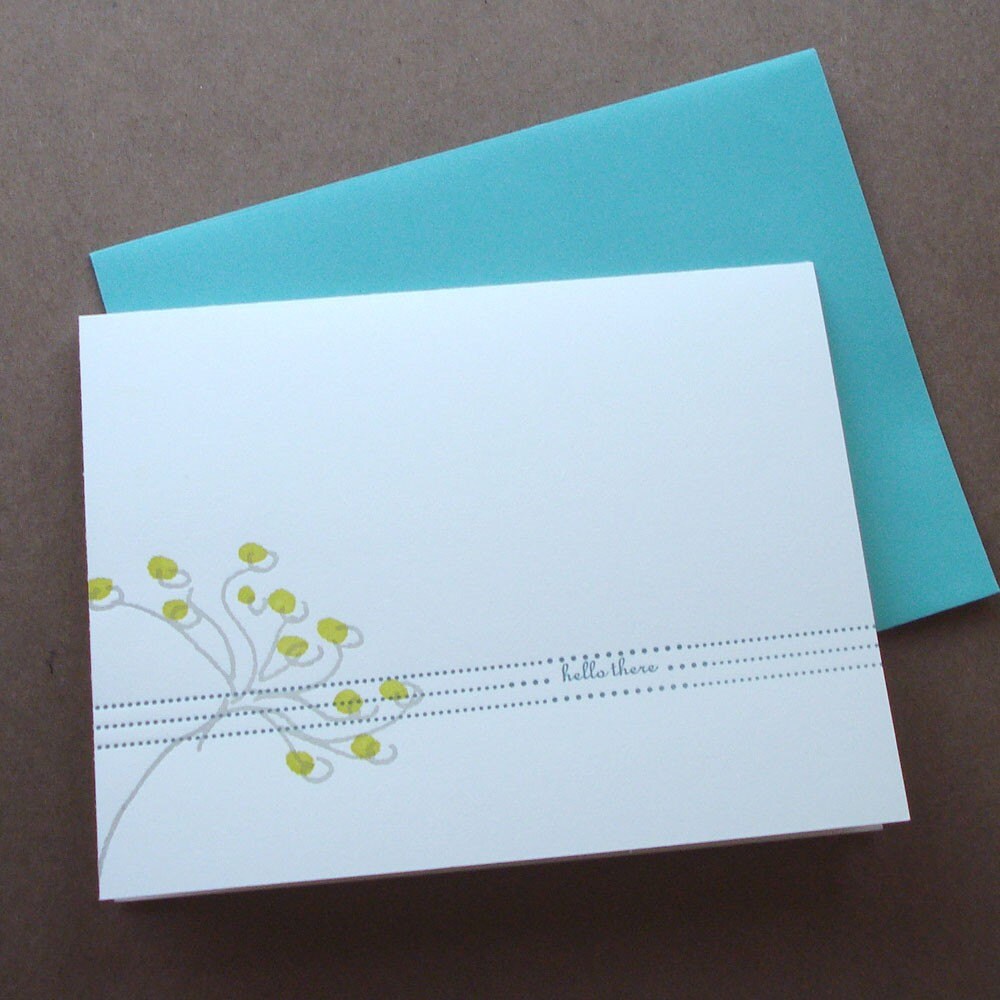 Hello There Letterpress Card - Etsy España