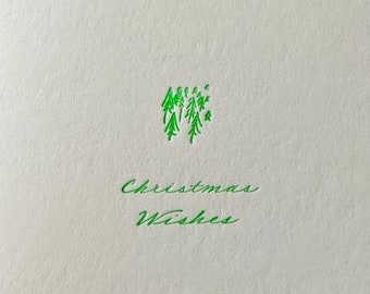 SET of 4: Christmas Wishes Holiday Cards