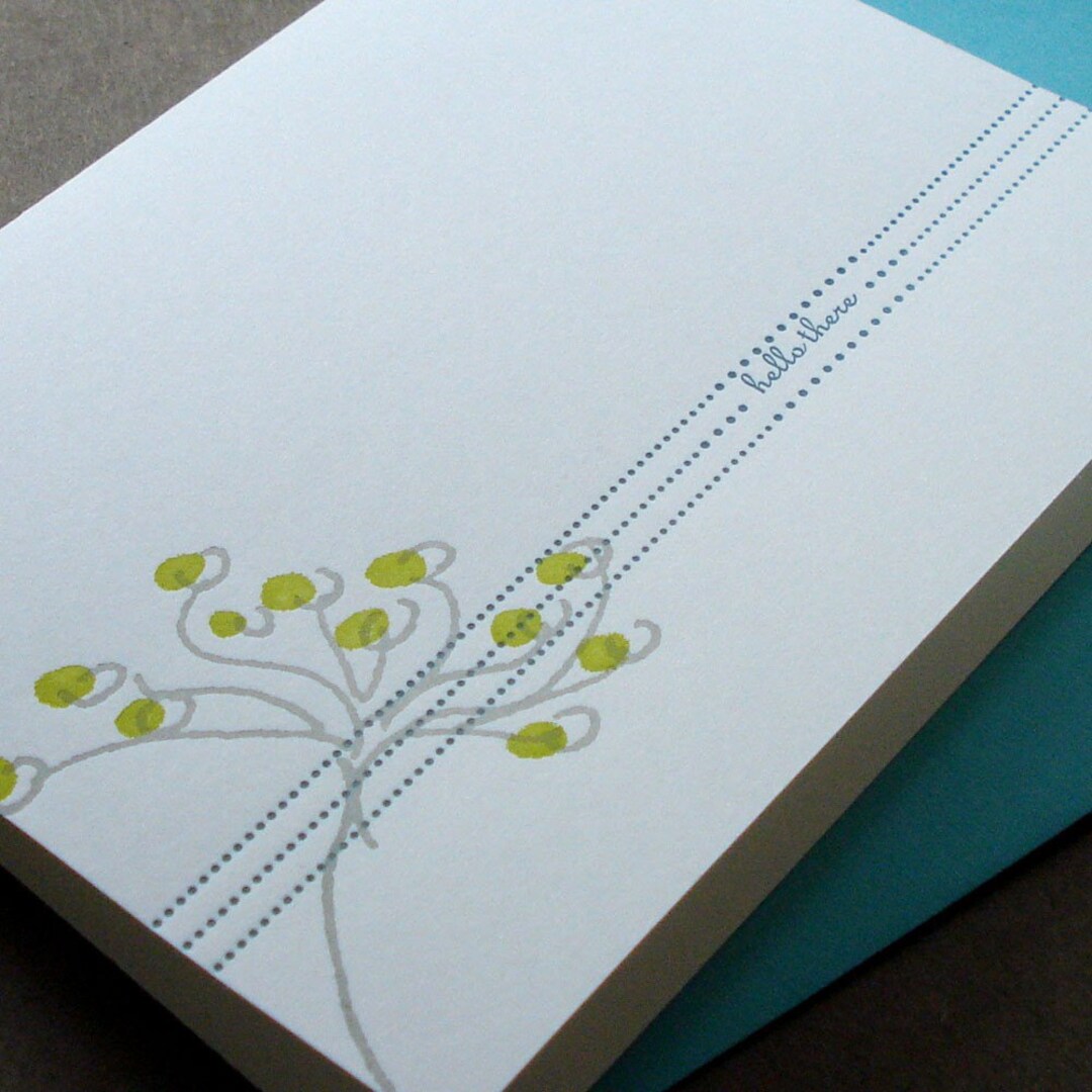 Hello There Letterpress Card - Etsy España