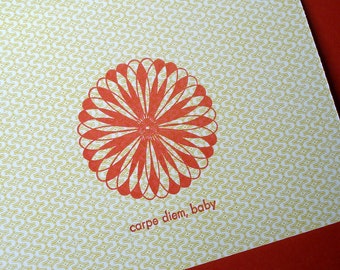 Carpe Diem, Baby - Letterpress Card