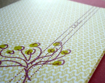Hello There Letterpress Card (patterned)
