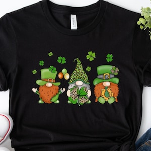 St Patrick&#39;s Day Gnomes Shirt: Shamrock Irish T-Shirt