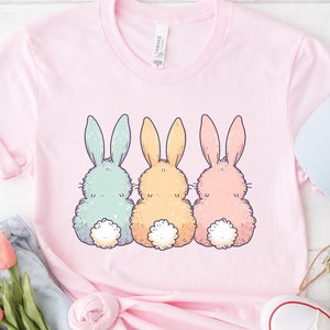 Easter Bunny Shirt Adult | Pastel Bunny Butt Graphic Tee | Soft Bella+Canvas Unisex Spring T-Shirt | Easter Outfit