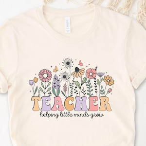Teacher Inspirational T-Shirt: Floral Design, Back To School Tee