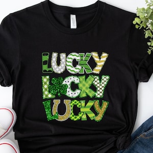 Lucky Shamrock St Patricks Day T-Shirt: Irish Clover Tee