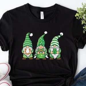 St Patrick&#39;s Day Gnomes Shirt: Shamrock Irish T-Shirt