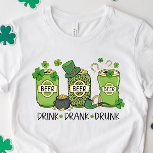 Shamrock Irish T-Shirt: Funny St. Patrick&#39;s Day Beer Tee