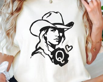 Cowgirl Cowboy Hat Western Graphic Tee, Comfort Colors Unisex T-Shirt