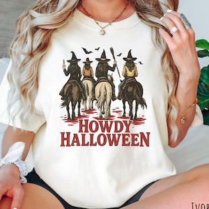 Cowgirl Witch Halloween Tee: Western Spooky Season Comfort Colors Shirt