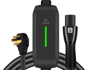 BestVolt EV charger level 2 for work for ALL Tesla 40A 240V 25ft cable length NEMA 14-50