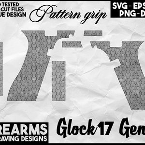 Glock17 Gen5 Firearms Grip Pattern Design, Gun Laser Engraving Design ...