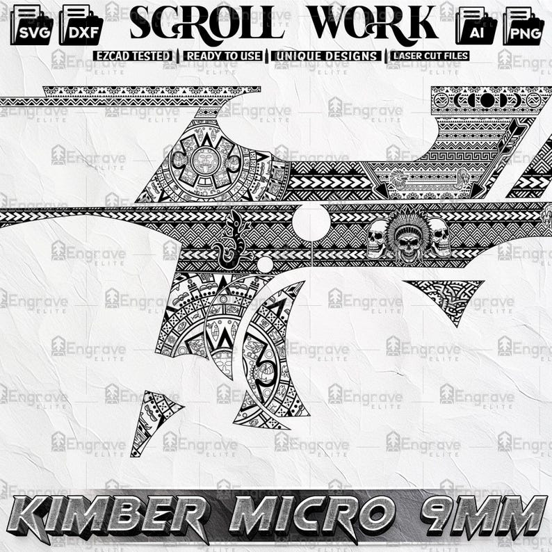 Vector Aztec Tribal Pattern Laser Engraving Design Files, Digital ...