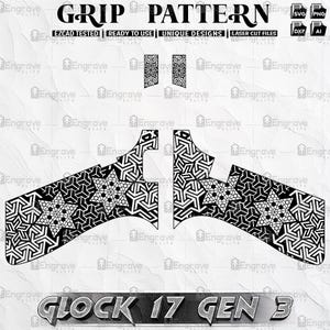 Glock17 Gen3 Grip Pattern |multi-texture Laser Engraving File |SVG Dxf ...