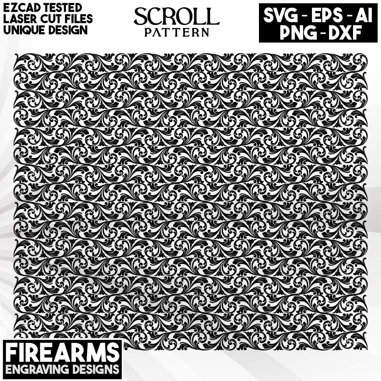 Scroll Pattern in a Seamless Pattern EZCAD SVG DXF Ai Custom Design - Etsy