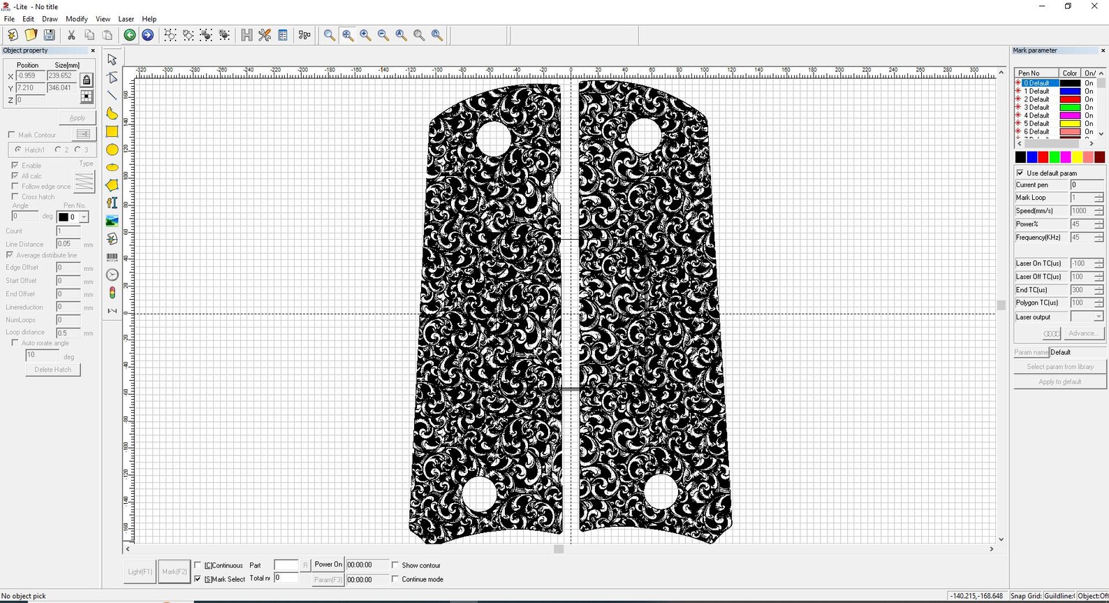 Colt1911 Firearms Grip Scroll Work Pattern Design Laser Engraving Files ...