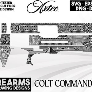 Aztec Pattern Design for Colt Commander Firearms Engraving Decoration ...