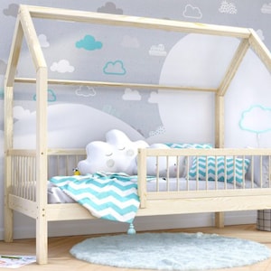 Letto a cabina per bambini, Letto per bambini Montessori, Casetta in legno Montessori per bambini