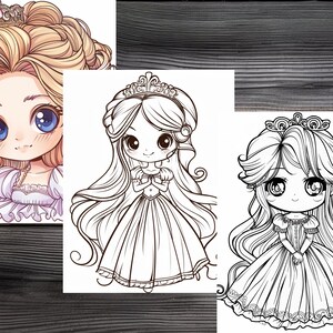 Chibi Princess Coloring Pages, Printable Coloring Pages, Kids Coloring ...
