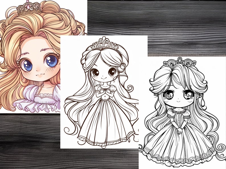 Chibi Princess Coloring Pages, Printable Coloring Pages, Kids Coloring ...