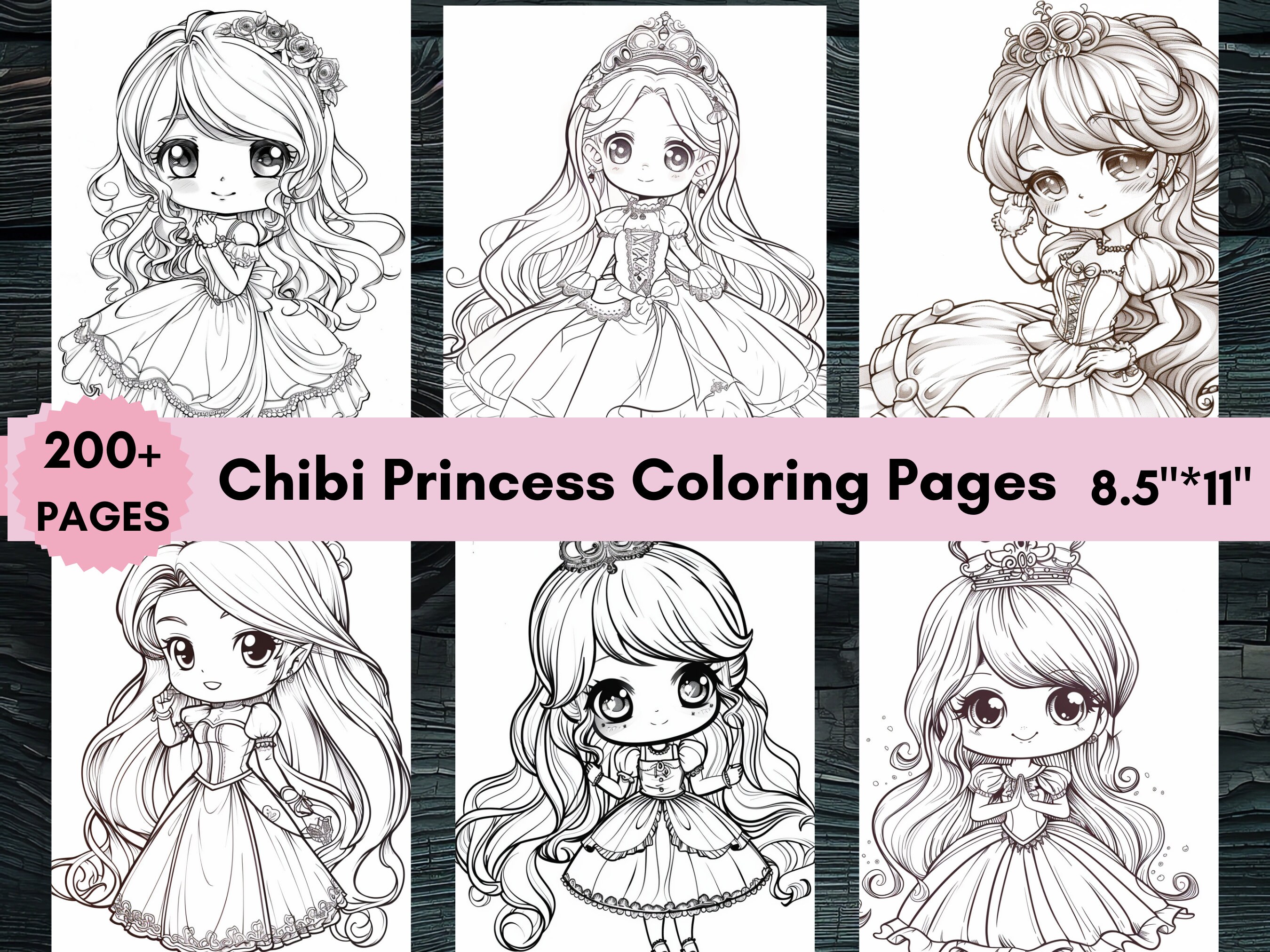 Chibi Princess Coloring Pages, Printable Coloring Pages, Kids Coloring ...