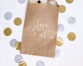 Love is Sweet Favor Bags - Kraft {Set of 35}